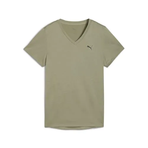 Puma Unisex W Tad Essential Vneck Tees, Lux Army, S EU
