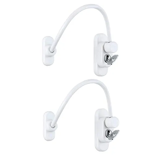 2PCS Kindersicherung Fenster Sicherheit Schloss Kinder Baby Kinder Sicherer Kabelverschluss für öffentliche und gewerbliche Anwendungen zu Hause mit Schraubenschlüsseln