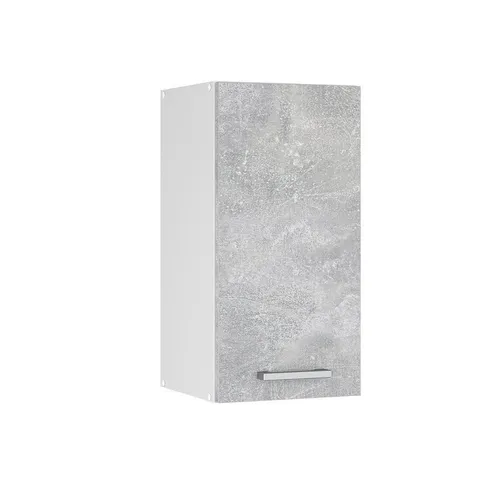 Vicco Hängeschrank R-Line, Beton/Weiß, 30 cm - Hängeschrank für die Küche, elegant und platzsparend mit flexibel umstellbaren Modulen für individuelle Gestaltung.