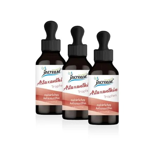 Nimm 3, zahl 2 Aktion Liposomale Astaxanthin Tropfen - Hochdosiert mit 8mg Astaxanthin - Antioxidant Astaxanthin - 100% pflanzliche Tropfen, laktosefrei und vegan, ideal zur Unterstützung Ihrer Gesundheit mit hochdosiertem Astaxanthin.