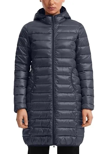 QS Leicht wattierter Steppmantel mit Kapuze