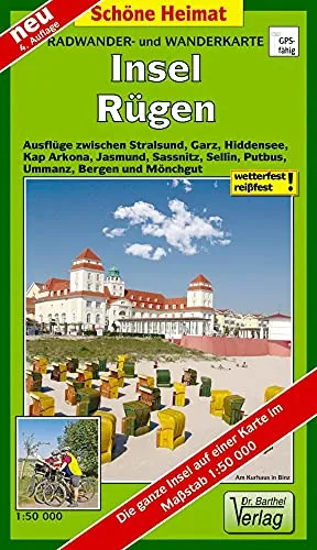 Radwander- und Wanderkarte Insel Rügen: Ausflüge zwischen Stralsund, Garz, Hiddensee, Kap Arkona, Jasmund, Sassnitz, Sellin, Putbus, Ummanz, Bergen ... einer Karte mit Begleitheft. (Schöne Heimat)