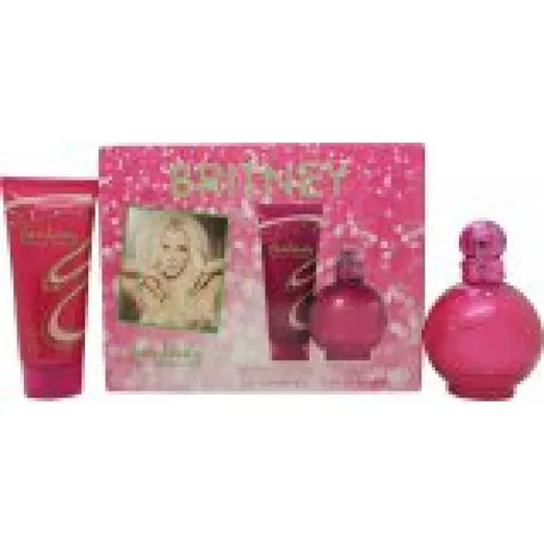 Britney Spears Eau de Parfum Fantasy Geschenkset 100ml EDP + 100ml Body Souffle - Damendüfte – verzaubern Sie mit diesem luxuriösen Set, das nicht nur einen betörenden Duft, sondern auch eine feuchtigkeitsspendende Body Soufflé bietet.