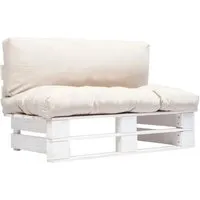 vidaXL Holz Garten Palettensofa mit Kissen – Rustikales Design für Ihre Terrasse - Entspannen Sie stilvoll mit unserem Holz Garten Palettensofa. Das witterungsbeständige Sofa aus kesseldruckimprägniertem Kiefernholz bietet hohe Stabilität und Komfort dank dicker Polsterung. Ideal für Garten und Terrasse.
