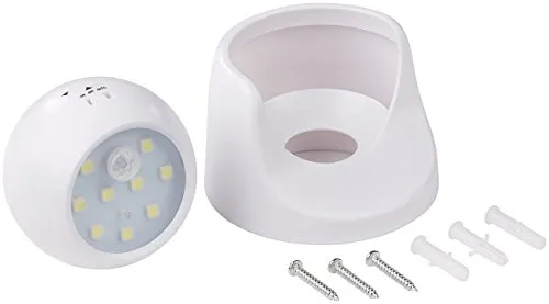 Luminea Bewegungsmelder Batterie: 2er-Set kabellose LED-Strahler - Wandleuchten mit 100 Lumen und 360° drehbarem Sensor für optimale Ausrichtung. Automatisches Licht bei Bewegung und Nacht, auch als Handlampe nutzbar. Perfekt für flexible Beleuchtung!