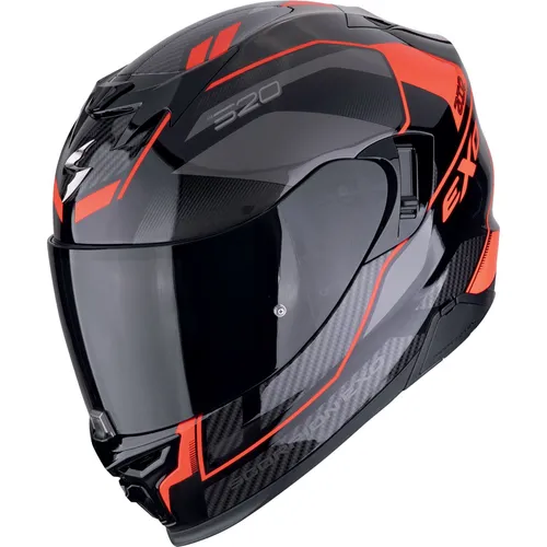Scorpion Exo-520 Evo Air Lena Integralhelm Schwarz/Rot XS - Motorradhelm mit AIRFIT CONCEPT für individuelle Passform und integrierter Sonnenblende, ideal für komfortable Fahrten bei jedem Wetter.