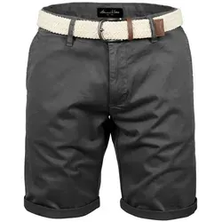 Amaci&Sons Chinoshorts BERWYN Chinoshort inkl. Gürtel Herren Bermuda Short Hose Regular Fit inkl. Gürtel W40