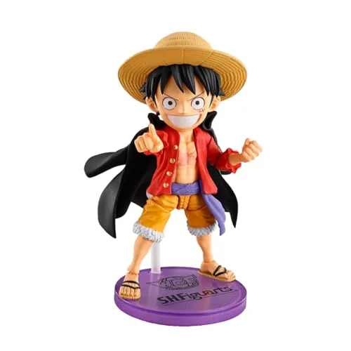 Tamashii Nations World Sammelfigur x S.H. Figuarts - Monkey D. Luffy - Actionfiguren für Kinder, detailreiche und bewegliche Figur inspiriert von One Piece, perfekt für Sammler und Fans!