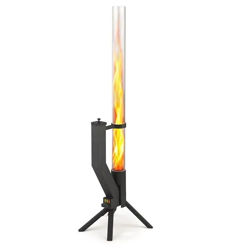 GARDENFLARE Feuerrohr – elegante Edelstahl Feuersäule und Pelletfackel