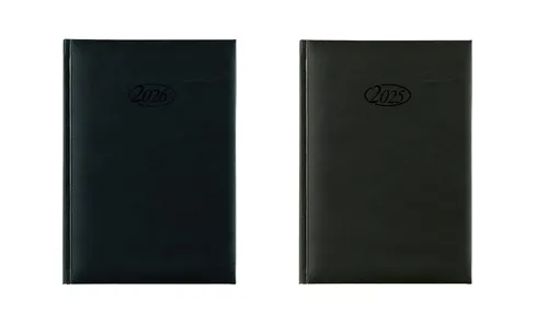 Stylex Schreibwaren Buchkalender Buchkalender Set 2025 + 2026 / Chefkalender / Farbe: schwarz