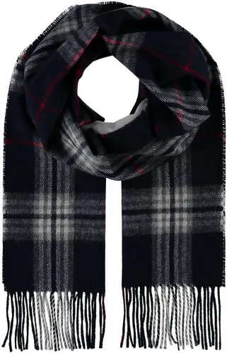 Fraas Modeschal Cashmink® mit FRAAS Plaid in Blau - Eleganter Schal aus 100% Wolle, 30 cm breit. Ideal für den Herbst und Winter, bietet er stilvollen Schutz vor Kälte und verleiht jedem Outfit einen Hauch von Klasse.