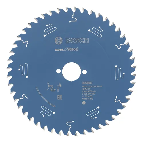 Bosch Accessories Expert for Wood 2608644060 Kreissägeblatt 210mm - Kreissägeblatt mit 48 Microteq-Zähnen für saubere und präzise Schnitte. Ideal für Tauch-, Handkreissägen und mehr. Hochwertige Carbide-Körner sorgen für Langlebigkeit.