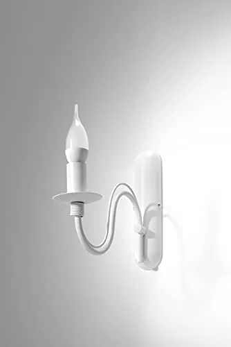 Nostalgische Wandleuchte in Weiß - Licht-Erlebnisse - Wandleuchte im rustikalen Landhausstil aus Metall, ideal für Esstisch, Schlafzimmer oder Wohnzimmer. Höhe verstellbar und freie Leuchtmittelwahl für individuelle Lichtgestaltung.