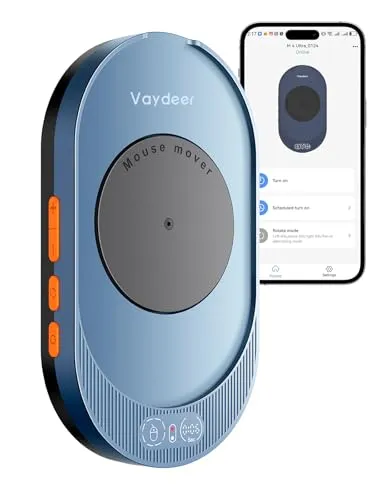 VAYDEER M4 Ultra Mausbeweger mit App-Steuerung – Leiser Mouse Jiggler mit Timer & LED-Display – Plug & Play, Treiberfrei, für Homeoffice, Remote Work, Gaming & Präsentationen