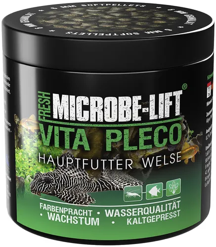 Welsfutter – ARKA Vita Pleco 250 ml / 120 g – kaltgepresstes Softgranulat für Saugwelse & Bodenfische – unterstützt Farbenpracht, Wachstum & Vitalität – sinkend, hochverdaulich, formstabil