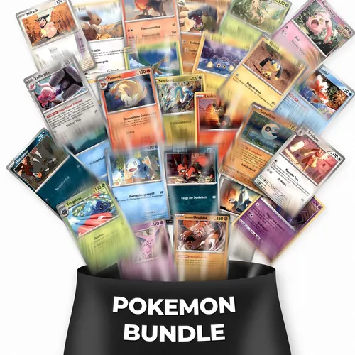 Pokemon - 50 gemischte Pokemon Karten + 1 EX oder V-Karte - Deutsch