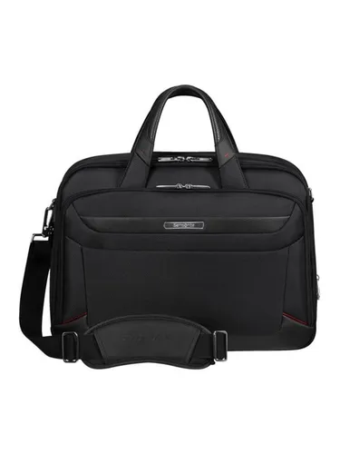 Samsonite Laptoptasche SA2098 15,6 Zoll - Laptop-Tasche aus robustem ballistischem Nylon und Leder, wetterbeständig und ideal für den täglichen Gebrauch, mit praktischem Schulterriemen.