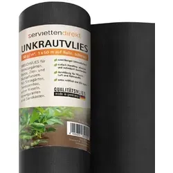 Gartenvlies 1 m x 50 m - Unkrautvlies aus PP-Vlies - Pflanzenzubehör - Effektives und nachhaltiges Unkrautvlies zur chemiefreien Bekämpfung von Unkraut, wasser- und luftdurchlässig für gesunde Pflanzen.