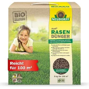 Neudorff Azet® Rasendünger 5kg - Optimaler Rasenpflege - Dünger für gesunden, grünen Rasen, fördert das Wachstum und stärkt die Widerstandskraft gegen Krankheiten.