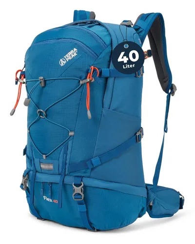 Terra Peak Wanderrucksack Flex 40 - Wanderrucksack 40L mit YKK Reißverschluss, wasserabweisend und ideal für lange Wanderungen, inklusive Halterung für ein Trinksystem.