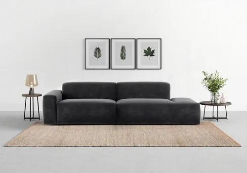 TRENDMANUFAKTUR Big-Sofa Braga, mit hochwertigem Kaltschaum, Megasofa, in Cord erhältlich, modernes Big-Sofa, Couch mit hohem Sitzkomfort, 277/72/107 cm (B/H/T)
