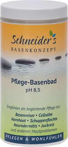 Schneider's Pflege-Basenbad 600g | Handmade in Germany | Von Heilpraktikern entwickelt | Basisches Badesalz zur Entsäuerung für samtweiche Haut | Unterstützt die Entgiftung mit pH 8,5