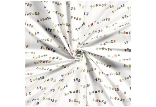 Produktbild maDDma Stoff Bauwoll-Stoff Schultüte ABC-Schütze Meterware 1 x 1,45m Kinderstoff, Zahlen