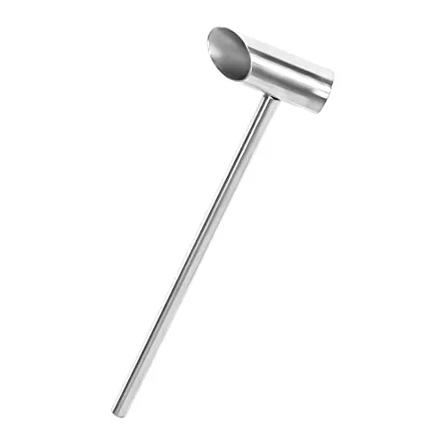 Royal Catering RCMS 20G Messlöffel für Zuckerwattemaschine Cotton Candy Machine (20 g, abgeschrägter Ausguss, Edelstahl) Silber