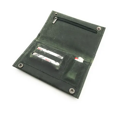 echt Leder Tabakbeutel Tabaktasche Tabak Etui Beutel Kautschuk gefüttert