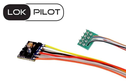 Esu-59810 LokPilot 5 micro DCCMMSX 8 - Digitaler Lokdecoder für präzise Steuerung - Decoders - Mehrfarbiger Lokdecoder für Wechselstrom mit innovativer Digitalsteuerung, ideal für Modellbahnanlagen.
