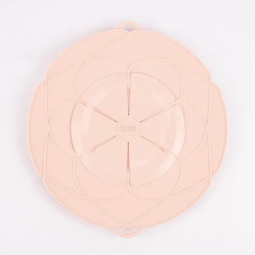 Kochblume Universaldeckel XL in Altrosa - Überkochschutz mit 33 cm Durchmesser, passend für Elektro-, Gas- und Induktionsherde – ideal für stressfreies Kochen ohne Überlaufen.