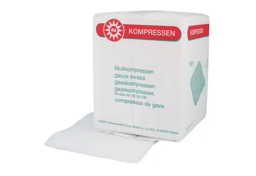 Nobamed Erste-Hilfe-Set Mullkompressen 8-fach unsteril 100 Stück