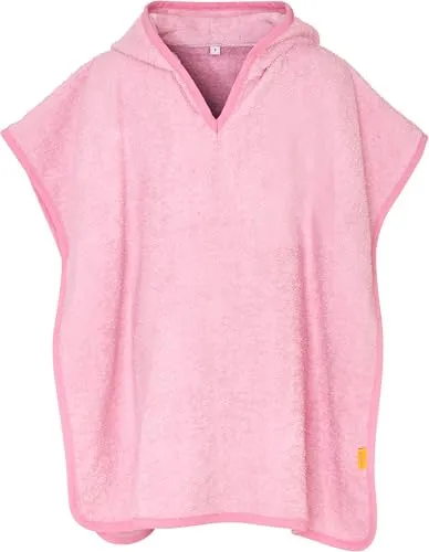 Playshoes Badeponcho für Baby & Kinder - Frotteeponcho in Rosa - Kinder-Bademantel aus 100% Baumwolle, kuschelig weich und ideal für kleine Wasserratten von 0-4 Jahren.