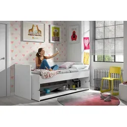 Vipack Funktionsbett Denver in Weiß 90x200 cm