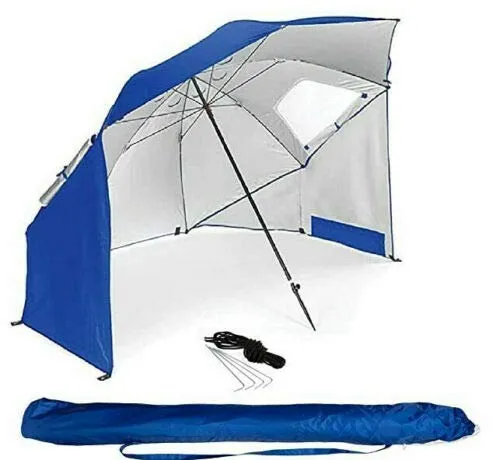 BESTIF XXL Sonnenschirm Strandmuschel 2IN1
