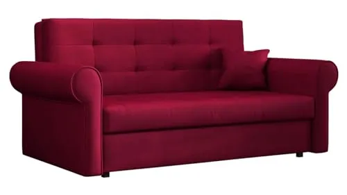 Mirjan24 Schlafsofa Viva Silver III mit Bettkasten in rot von Mirjan24
