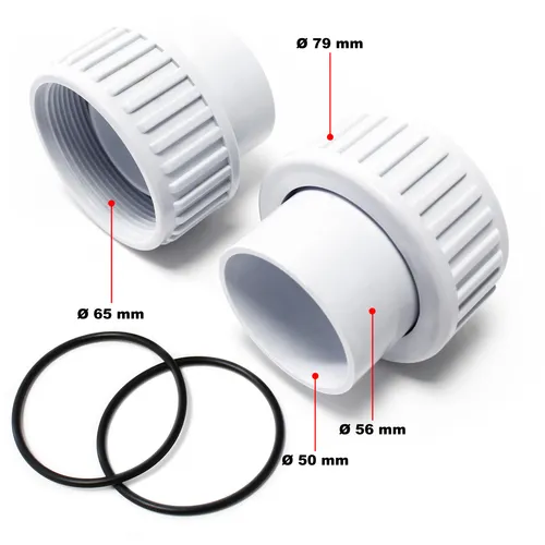 Wiltec Ersatzteil für Schwimmbadpumpe Ein- und Ausgang, leistungsstarke Poolfilteranlage, Filterpumpe mit hoher Förderleistung, robuste Pool Pumpe