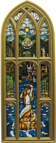 Harry Potter - Resin Plaque - Mermaid Stained Glass Window - Deko-Plakette aus Resin im stilvollen Meerjungfrau-Design, ideal für Fans und Sammler. Perfekt für die Verschönerung von Wohnräumen oder als Geschenk.
