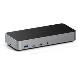 SATECHI Triple 4K Dockingstation 13-in-1 - Weiteres Notebook-Zubehör mit 3x 4K-Displays, ideal für MacBook M2/M1, unterstützt bis zu 100W Power Delivery für ständige Aufladung.