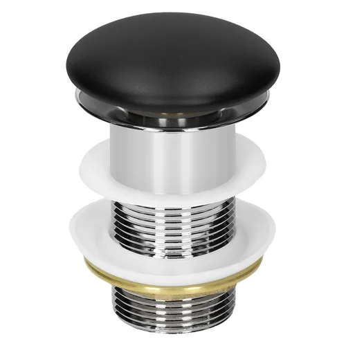 Keramik Ablaufgarnitur für Waschbecken ohne Überlauf Waschtisch Ventil Pop Up