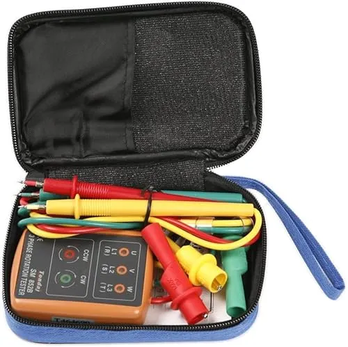 Phasenprüfer Drehfeldmessgerät AC60V~600V - Digital Multimeter für präzise Spannungsmessungen - Messgeräte für Zuhause und Auto: Kompaktes Design mit LED-Anzeige und Piepton, ideal für die einfache Diagnose elektrischer Probleme.