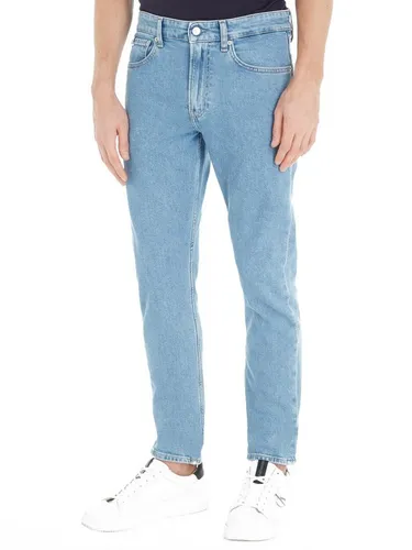 Calvin Klein Herren Jeans Hose Slim Tapered Fit, Blau (Denim Light) - Stylische Slim Tapered Jeans mit mittlerer Leibhöhe und konisch zulaufendem Bein, ideal für einen modernen Look.