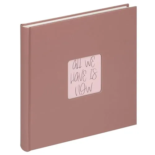 Walther FA-205-MM Fotoalbum Fun Mocha Mousse 26x25 cm - Quadratisches Fotoalbum mit 40 weißen Seiten für kreative Gestaltung. Der elegante Papiereinband in Braun verleiht einen besonderen Charme und schützt Ihre Erinnerungen.