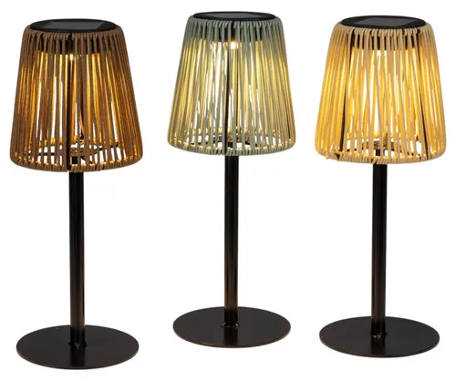 formano 3er Set Solar LED Gartenlampe Rattan Optik von formano