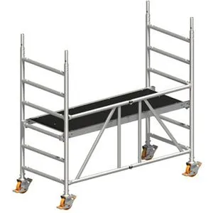 Layher Rollgerüst Zifa 2,86m AH - Praktisches Fertiggerüst - Gerüste, ideal für Arbeiten in geringer Höhe: leicht zu transportieren, schnell aufbaubar und mit stabilen Lenkrollen für hohe Standfestigkeit. Max. Arbeitshöhe: 3,61 m.