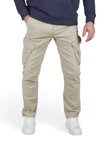 riverso Cargohose Herren lang RIVNick Tapered Fit - Wanderhosen in Tapered Fit, ideal für Alltag und Freizeit. Hochwertige Verarbeitung mit stabilen Nähten und Druckknopf-Taschen. Vielseitig und modisch für jede Jahreszeit.