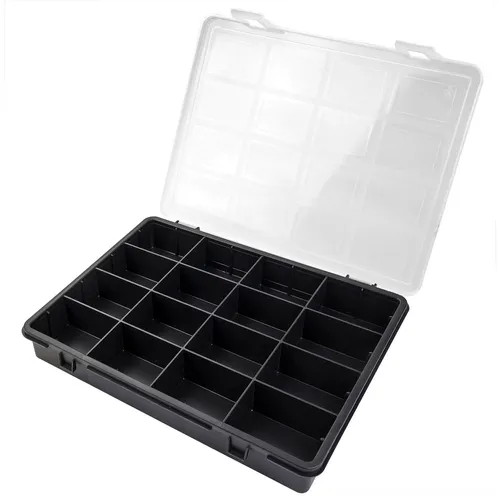 Dema Sortimentskasten 16 Fächer schwarz/transparent