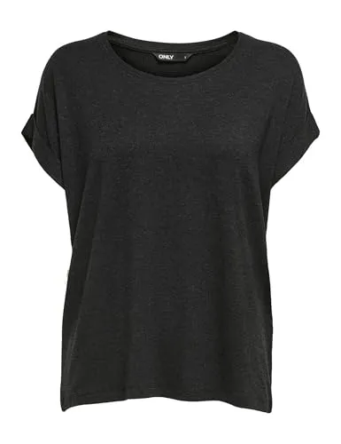 Produktbild ONLY Damen Onlmoster S/S O-Neck Top Noos JRS, Dark Grey Melange, L