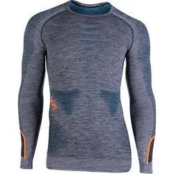 Uyn MAN Ambityon Underwear Shirt Long Sleeve Melange black melange/atlantic/orange shiny (B456) XXL