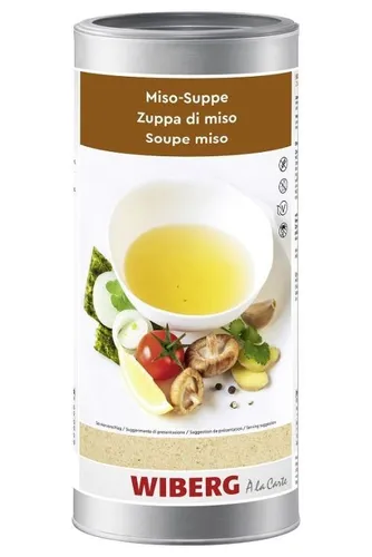 Wiberg Miso Suppe Zutatenmischung 1,1 kg - Vielseitige Gewürzmischung für köstliche Miso-Suppe, ideal für alle Anlässe. Praktische 1,1 kg Packung für langanhaltenden Genuss in der Küche.